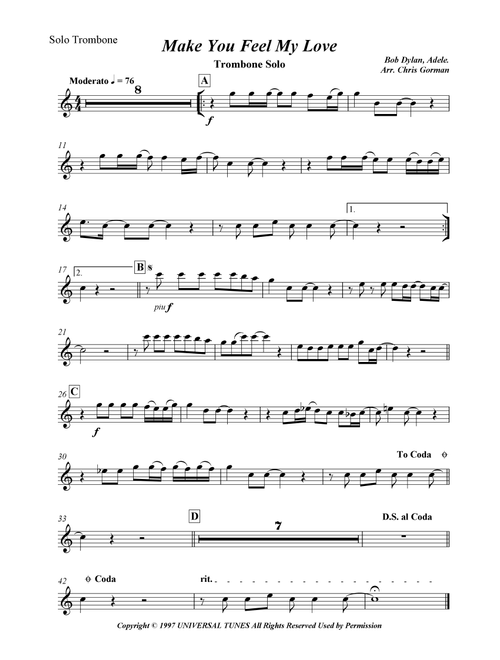 Make You Feel My Love (Arr. Chris Gorman) - Adele (Brass Band)