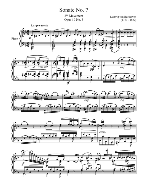Sonate No. 7, 2nd Movement