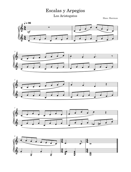 Scales and Arpeggios – Richard M. Sherman; Robert B. Sherman