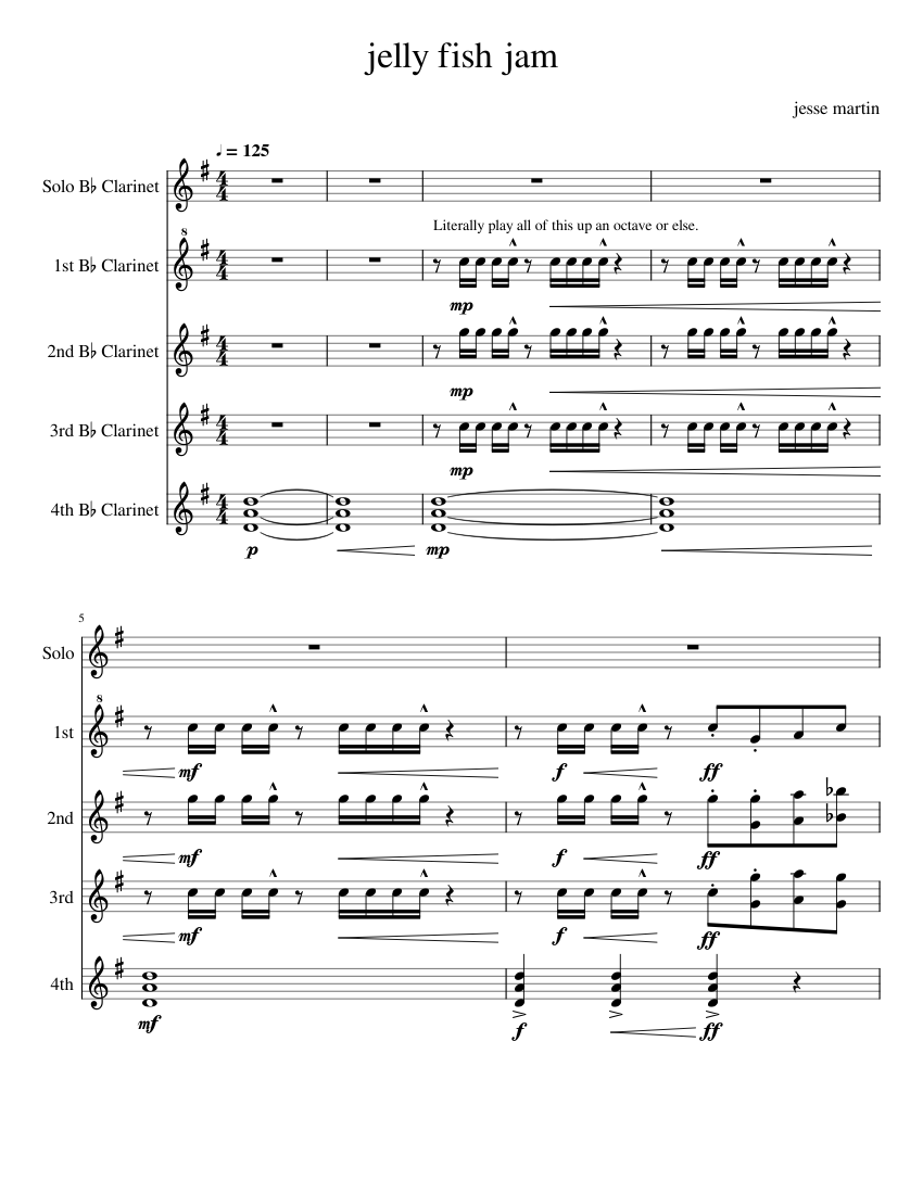 Jellyfish Jam - Clarinet 