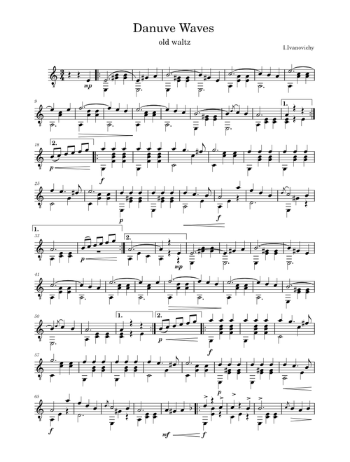 Valurile Dunării – Ion Ivanovici Waltz