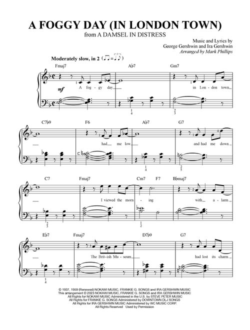 A Foggy Day (in London Town) (Arr. Mark Phillips) - Ira Gershwin, George Gershwin (Easy Piano)