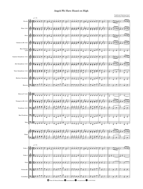 Angels We Have Heard on High - Gloria in Excelsi Deo - Christmas Carol Orchestral Arrangement (Arr. Daniel H Rosa) - Traditional Christmas Song (Full Orchestra)