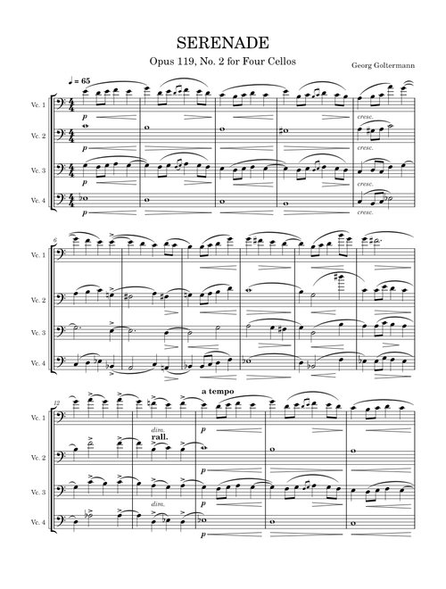 Serenade, Opus 119, No. 2 by Georg Goltermann