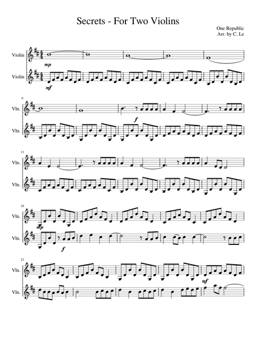 Secrets - Two Violins