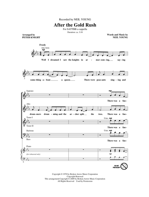 After The Gold Rush (Arr. Peter Knight) - Neil Young (Choral, SATB)