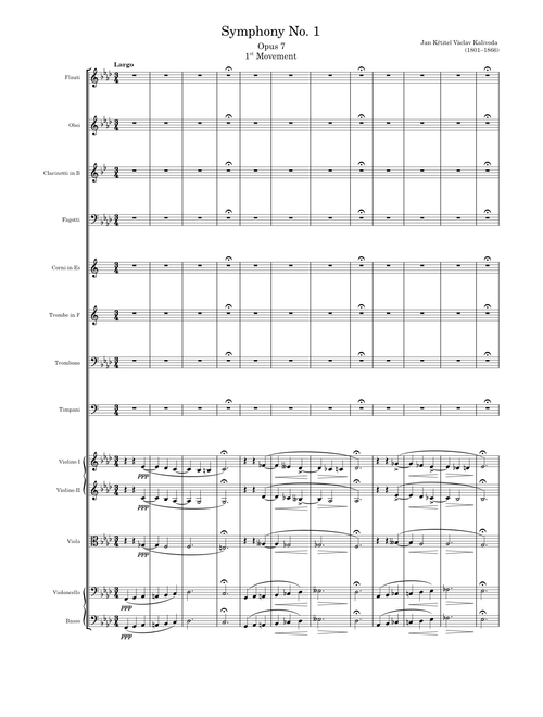 Symphony No. 1 Opus 7, 1st Movement – Kalivoda