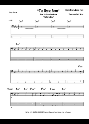 Play Official version of The royal scam Sheet Music by Steely Dan for ...