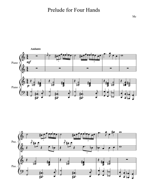 Prelude for Four Hands