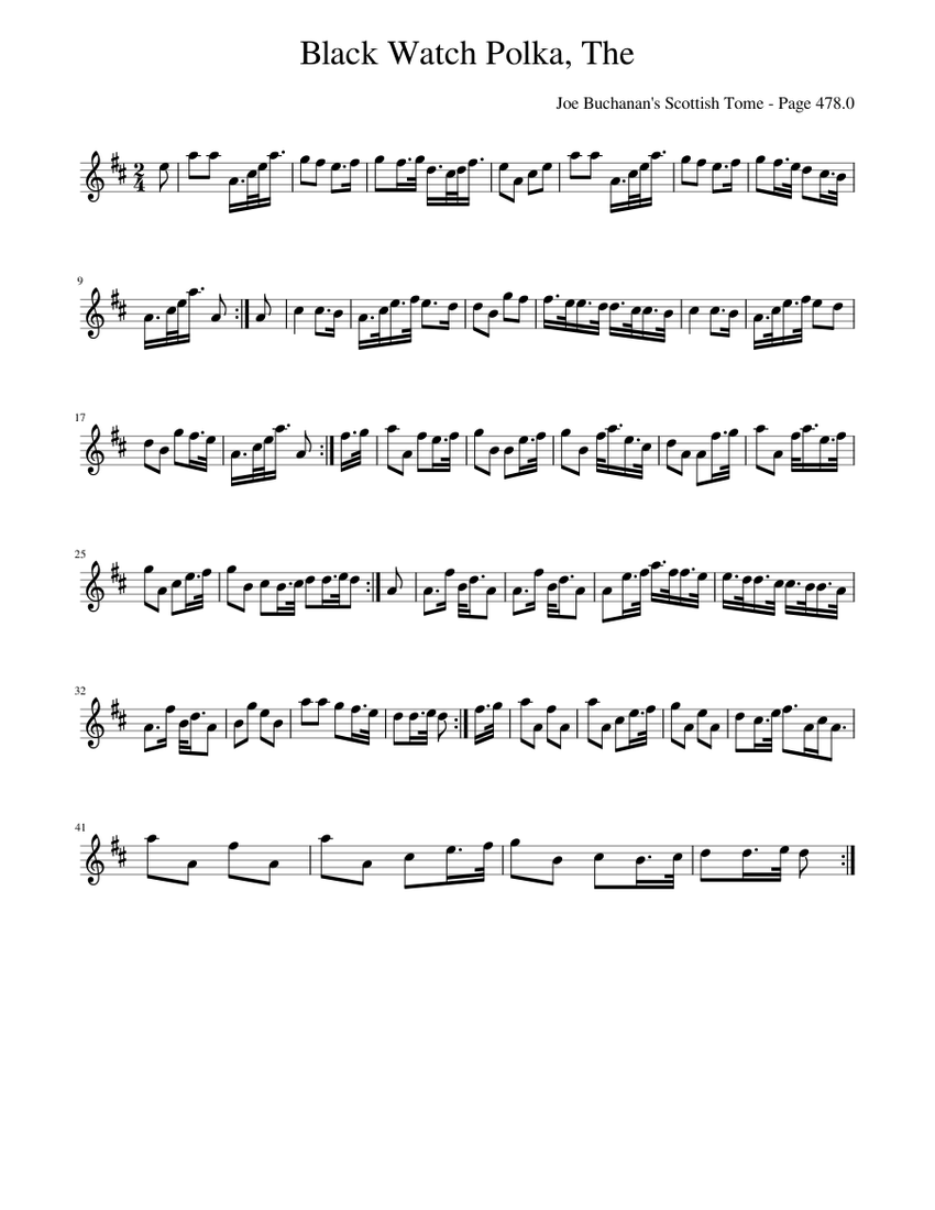 The Black Watch Polka Sheet Music for Piano (Solo) easy | MuseScore.com