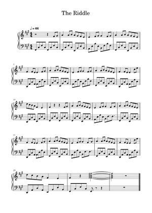 The Riddle Nik Kershaw Sheet Music with Chords for Piano, Vocals, Flute ...