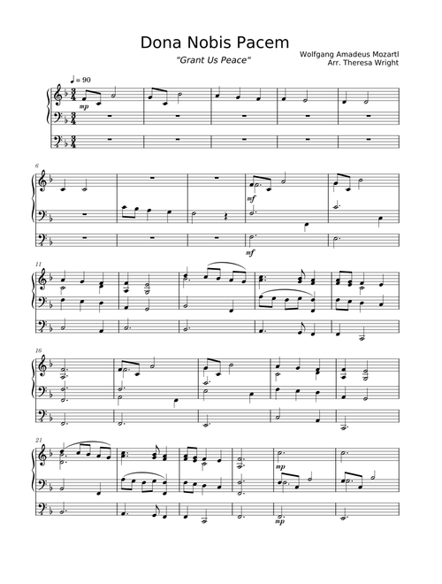 Dona nobis pacem – Wolfgang Amadeus Mozart