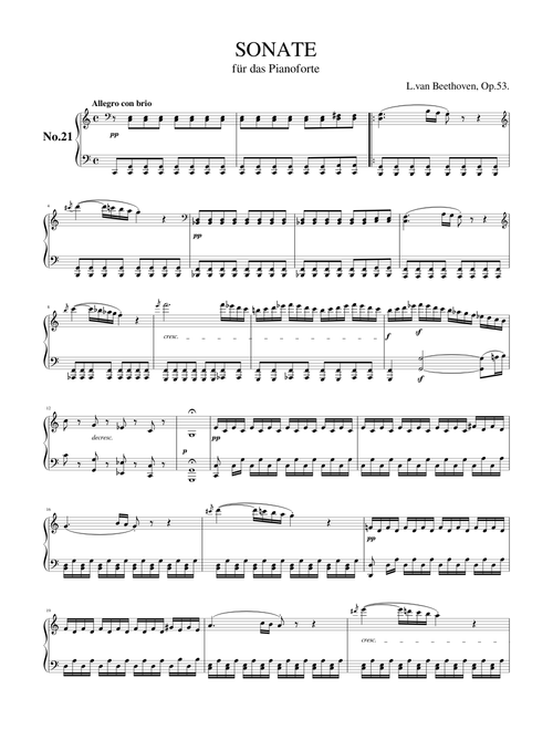 Piano Sonata No.21 (L.v.Beethoven, Op.53)