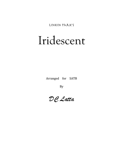 Iridescent (Arr. David C Latta) - Linkin Park (Choral, SATB)