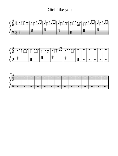 Girls like you(not yet done)