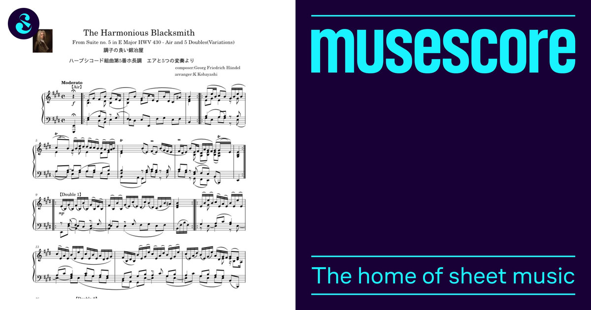 The Harmonious Blacksmith - Georg Friedrich Handel Sheet Music for