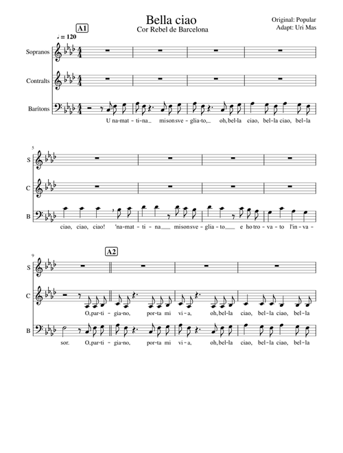 Bella ciao - SAB Choir