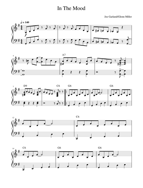 Glenn Miller - In The Mood (More Easy)