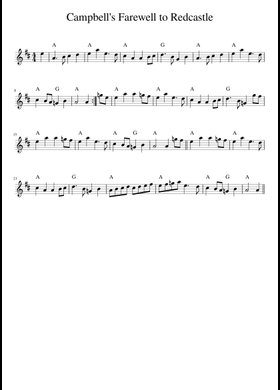 Free Campbell's Farewell To Redcastle by Misc tunes sheet music