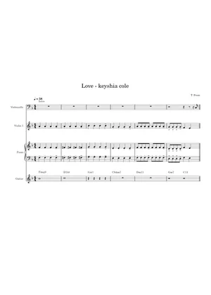 Love - Keyshia Cole Sheet music for Piano, Synthesizer Love - Keyshia Cole Sheet music for Piano, Synthesizer