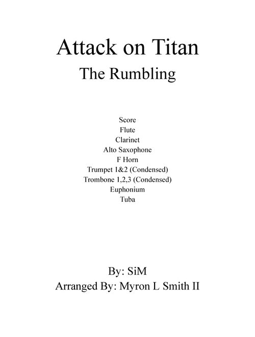 The Rumbling (Arr. Myron L Smith II) - Manabu Taniguchi, SiM (Marching Band)