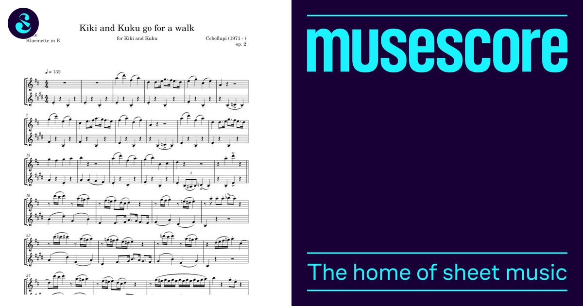 Kiki and Kuku go for a Walk - Coboflupi Sheet Music for Flute, Clarinet ...