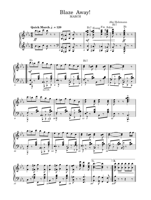 Blaze Away in Eb Major