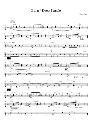 Deep Purple - Born Sheet Music for Drum group (Solo) | MuseScore.com