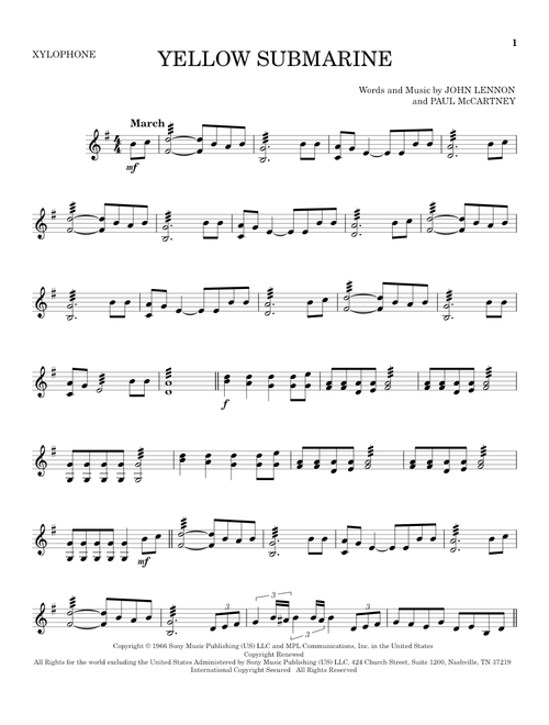 Yellow Submarine - The Beatles (Xylophone Solo)