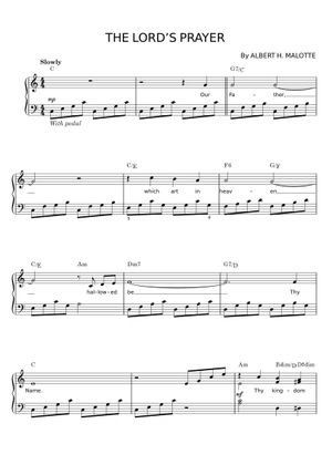 The Lord's Prayer – Albert Hay Malotte Sheet Music for Piano (Solo ...