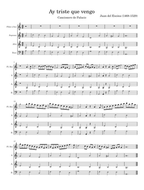 Ay triste que vengo  - Juan del Encina