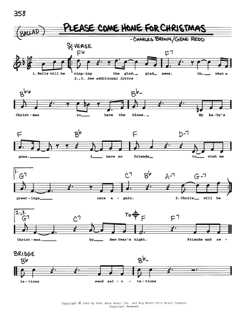 Please Come Home For Christmas - Charles Brown (Real Book - Melody-Chords-Lyrics)
