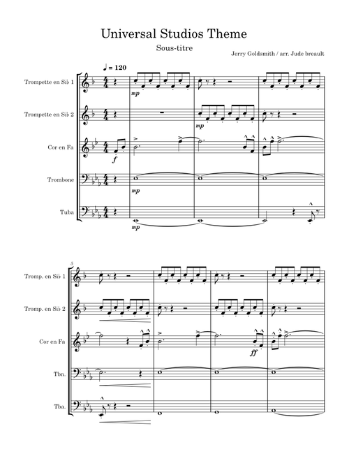 Universal Studios Theme – Jerry Goldsmith