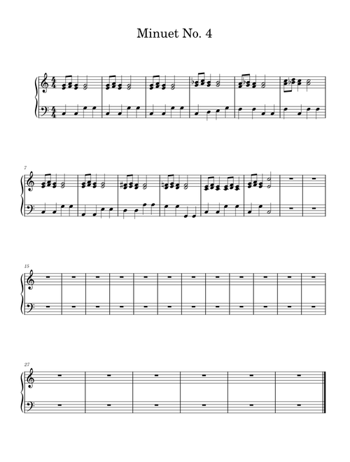 Minuet No. 4 in F Major, K. 1d – Leopold Mozart
