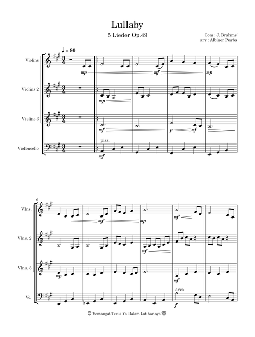 5 Lieder, Op.49 – Johannes Brahms Lullaby
