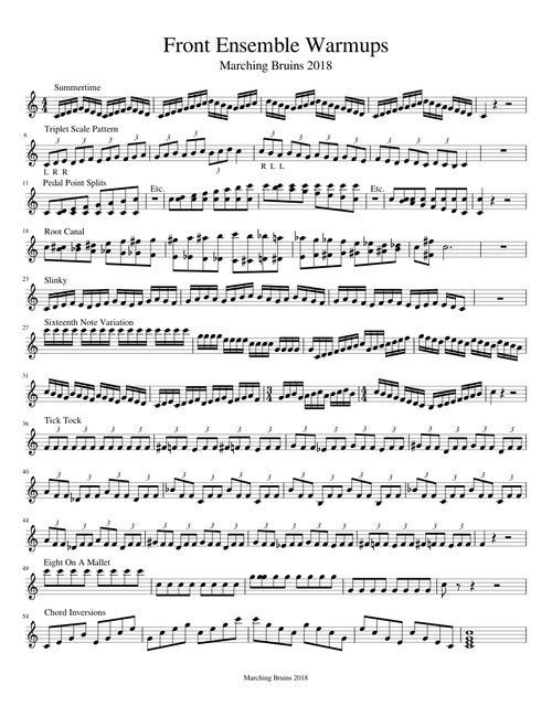 Mallet Warm-Ups 2018