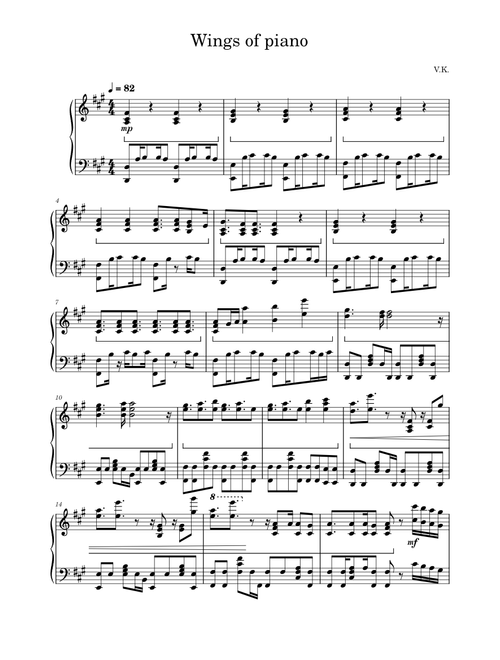 Wings Of Piano – V.K