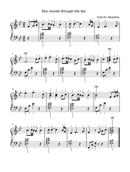 She moved through the fair (Arr. Harpoline) - Irish Traditional (Harp)