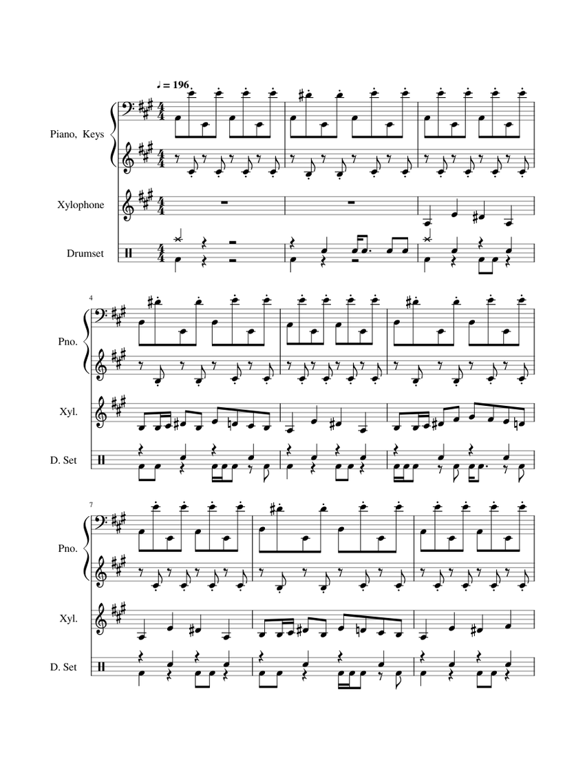 Never_Let_Up mario and lugi dream team Sheet music for Piano, Drum ...