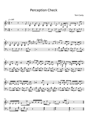 Perception Check | Tom Cardy Sheet Music for Piano, Voice (other ...