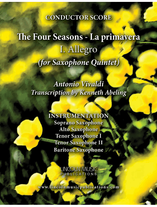 Vivaldi - La primavera - I. Allegro from The Four Seasons (for Saxophone Quintet SATTB) (Arr. Kenneth Abeling) - Antonio Vivaldi (Woodwind Ensemble)