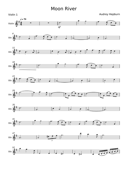 Moon river - Audrey Hepburn