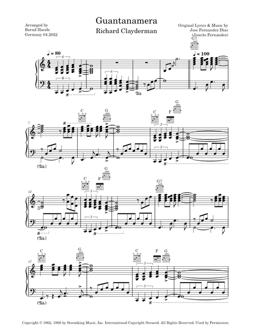Guantanamera – Richard Clayderman