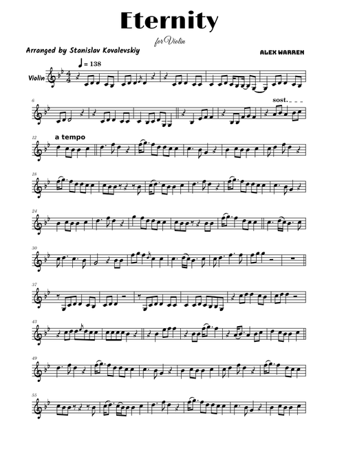 Eternity – Alex Warren (Violin Cover by Stanislav Kovalevskiy)