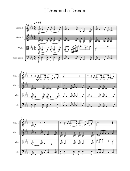 I dreamed a dream – Les Misérables I Dreamed a Dream Master  1
