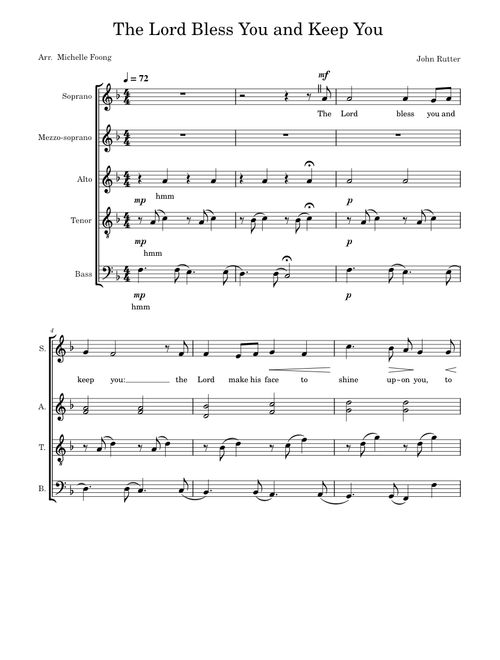 The Lord bless you and keep you – John Rutter