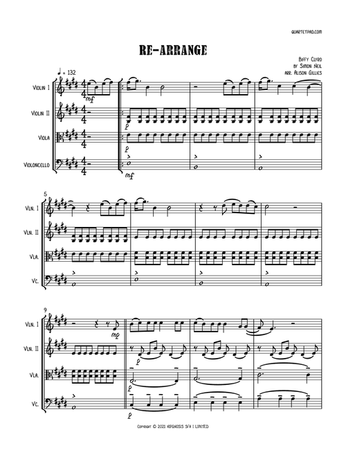 Re-arrange (Arr. Alison Gillies) - Simon Neil (String Quartet)