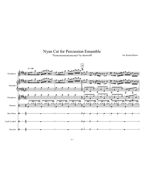 Nyan Cat for Percussion Ensemble