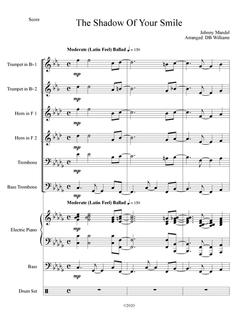 The Shadow Of Your Smile (Arr. DB Williams) - Johnny Mandel (Brass Ensemble)