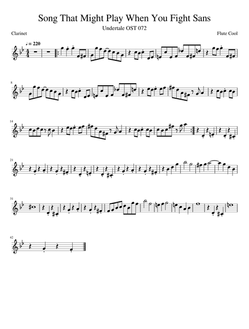 Song That Might Play When You Fight Sans Clarinet Solo